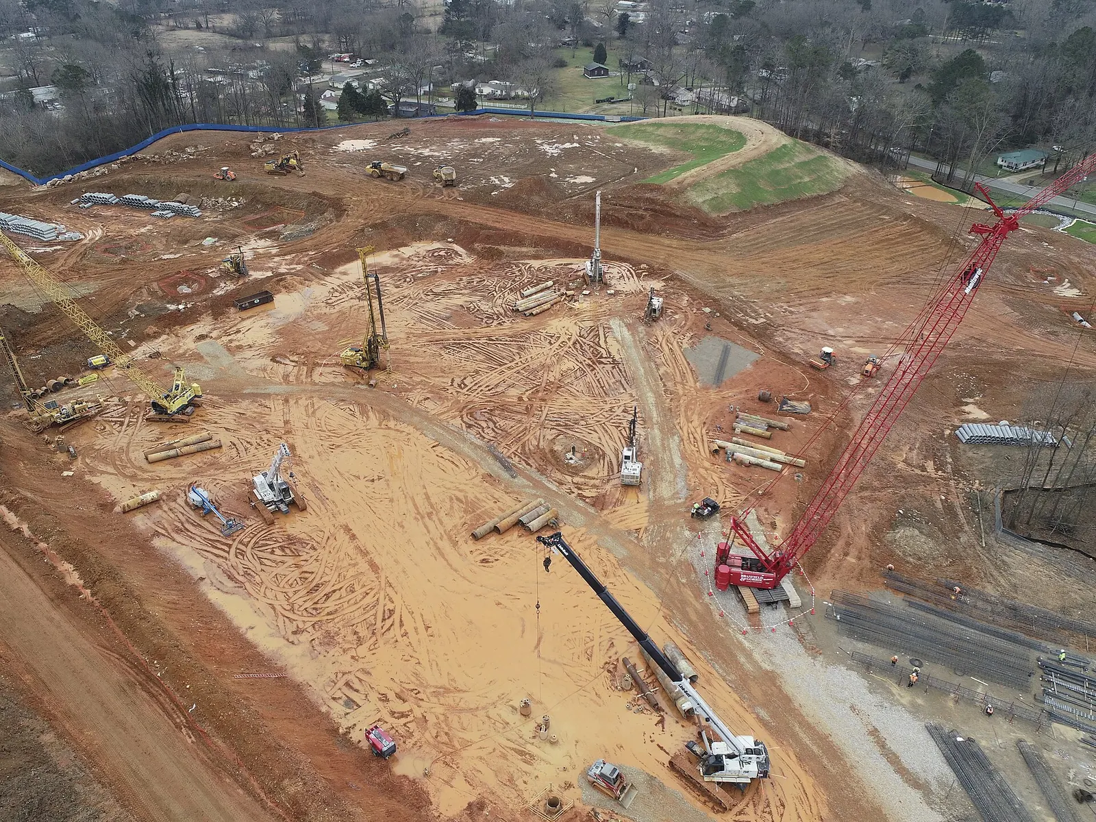Drone view of a hospital jobsite under construction, Bessemer, Alabama — photo: USDA/Wikimedia Commons (public domain)