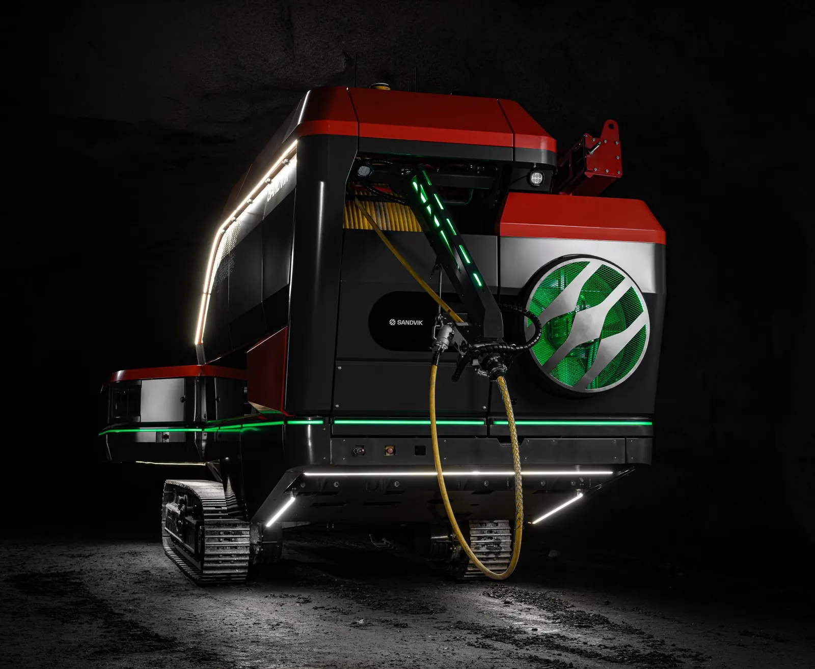 Sandvik’s autonomous, battery-electric surface drilling concept, shown without an operator cabin. Photo: Pixoi for Sandvik Mining and Rock Solutions (Solid Ground, 31 August 2026)